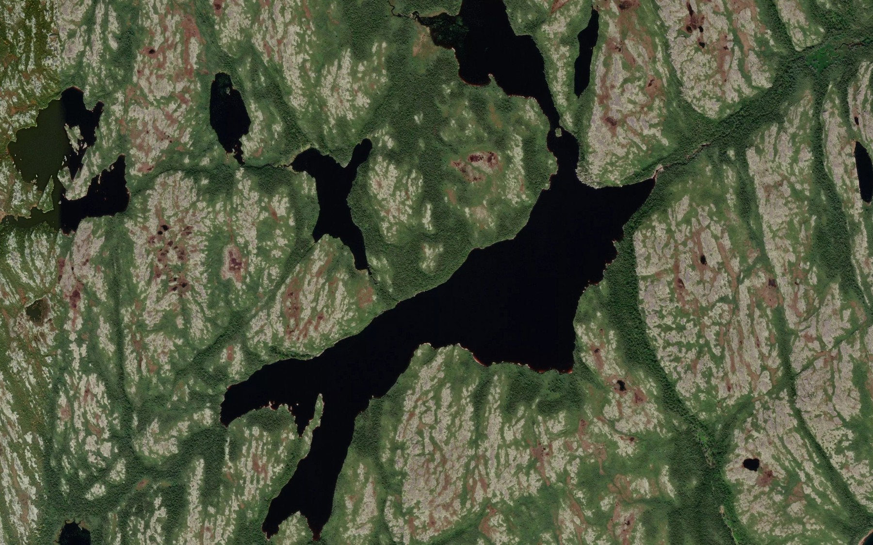 Satellite map of the Lac Thibeault