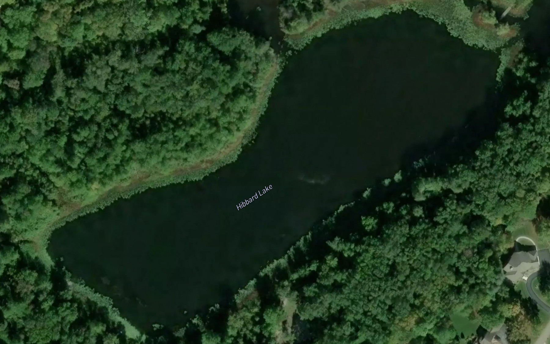 Satellite map of the Hibbard Lake