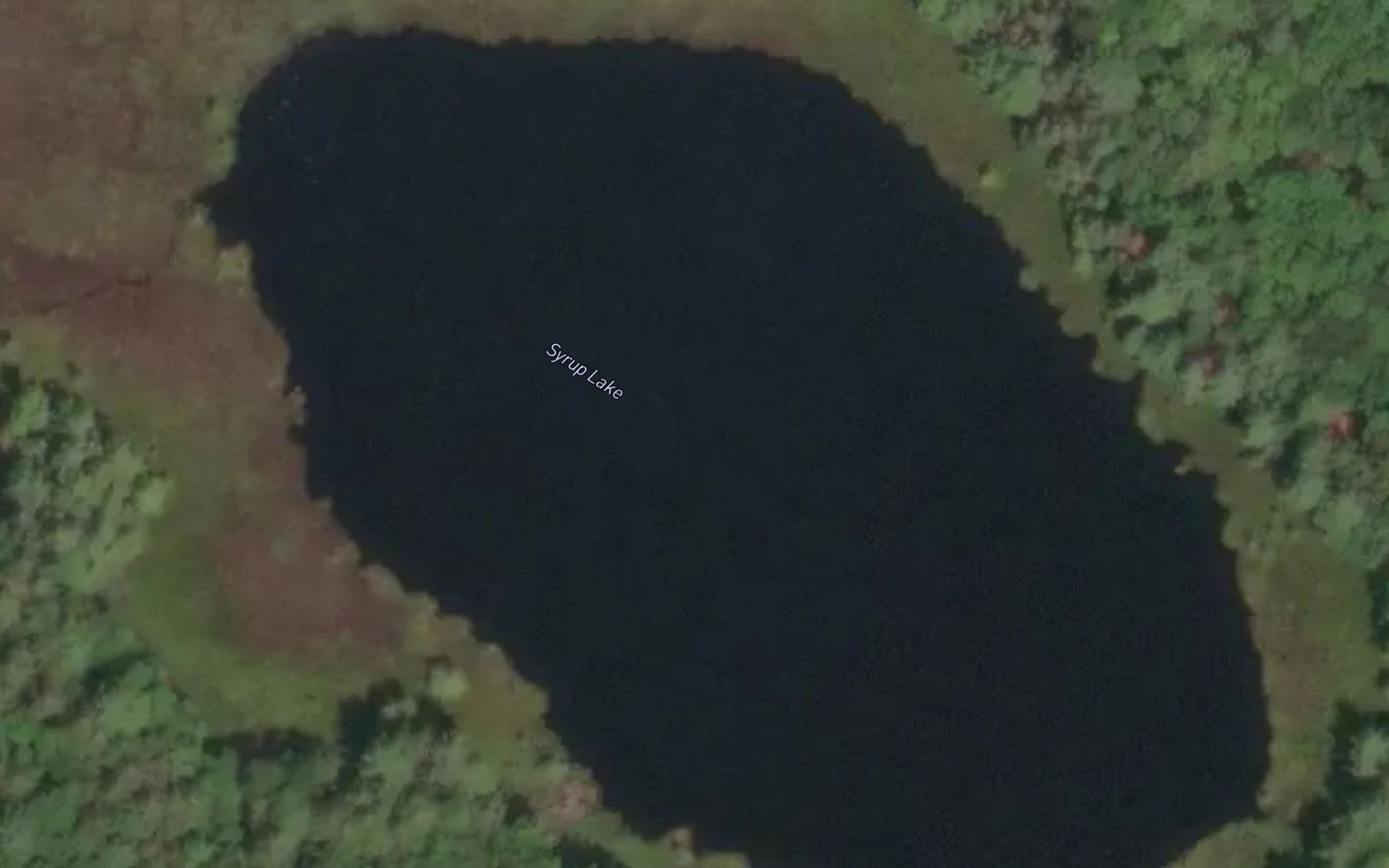 Satellite map of the Syrup Lake