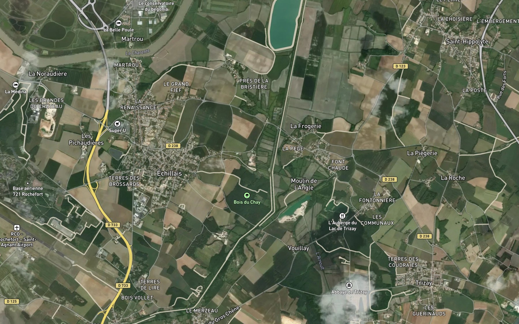 Satellite map of the Canal de Pont l'Abbe
