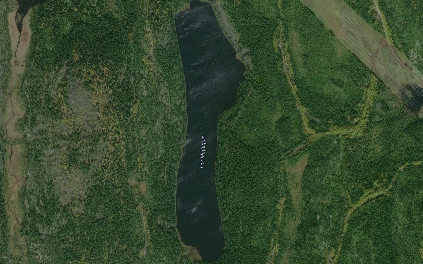 Satellite map of the Lac Mellequin