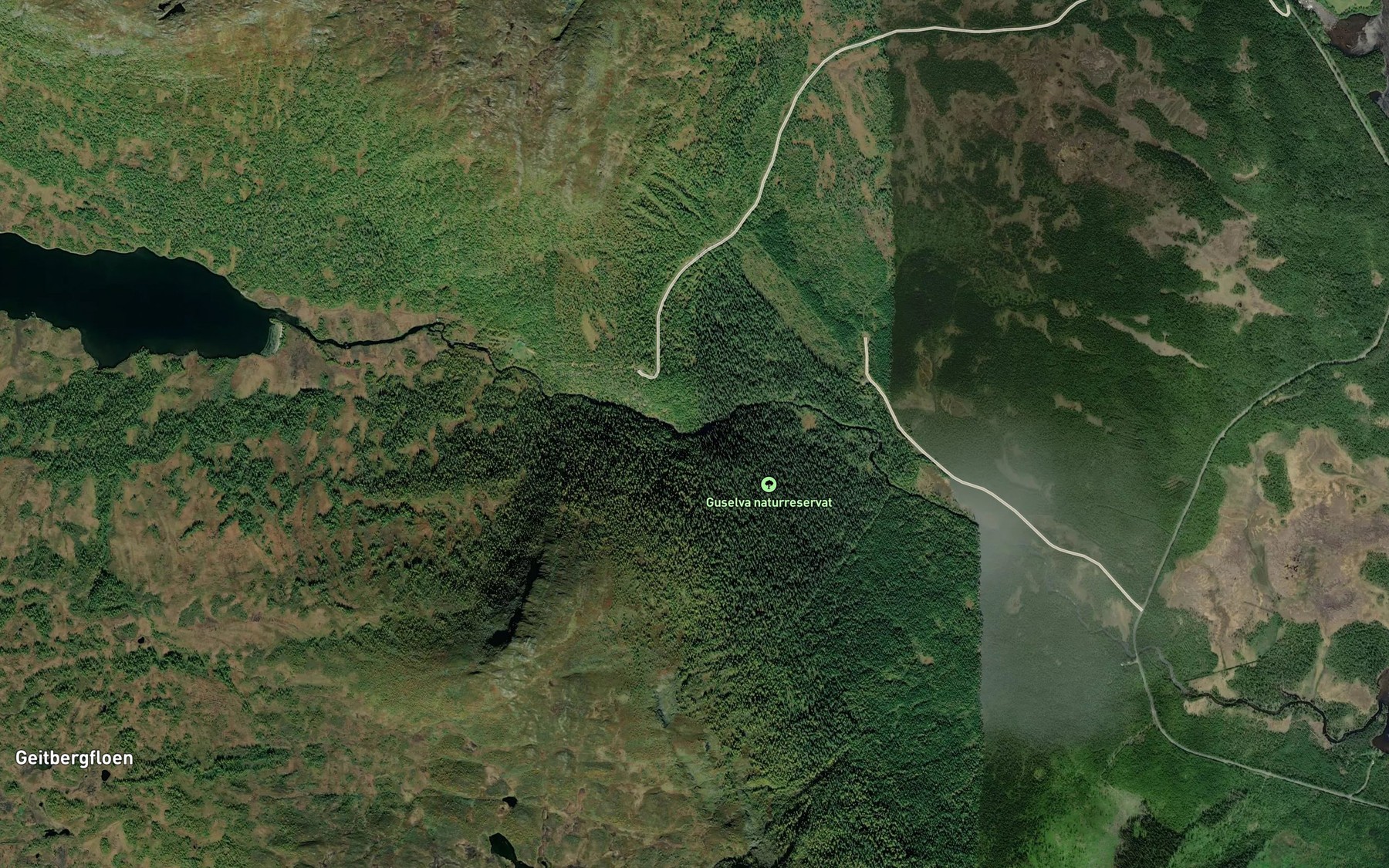 Satellite map of the Storfossen