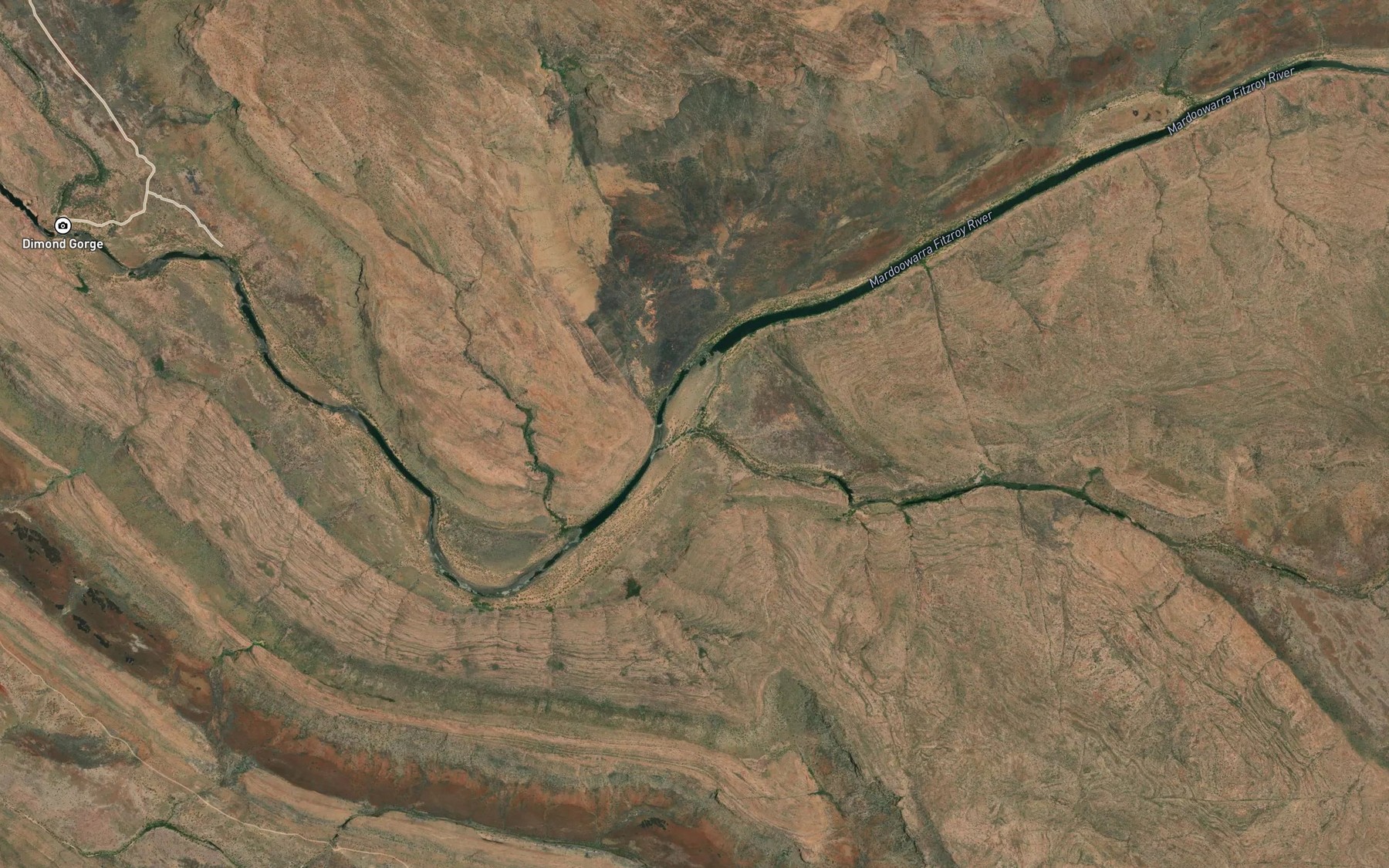 Satellite map of the Cowendyne Creek