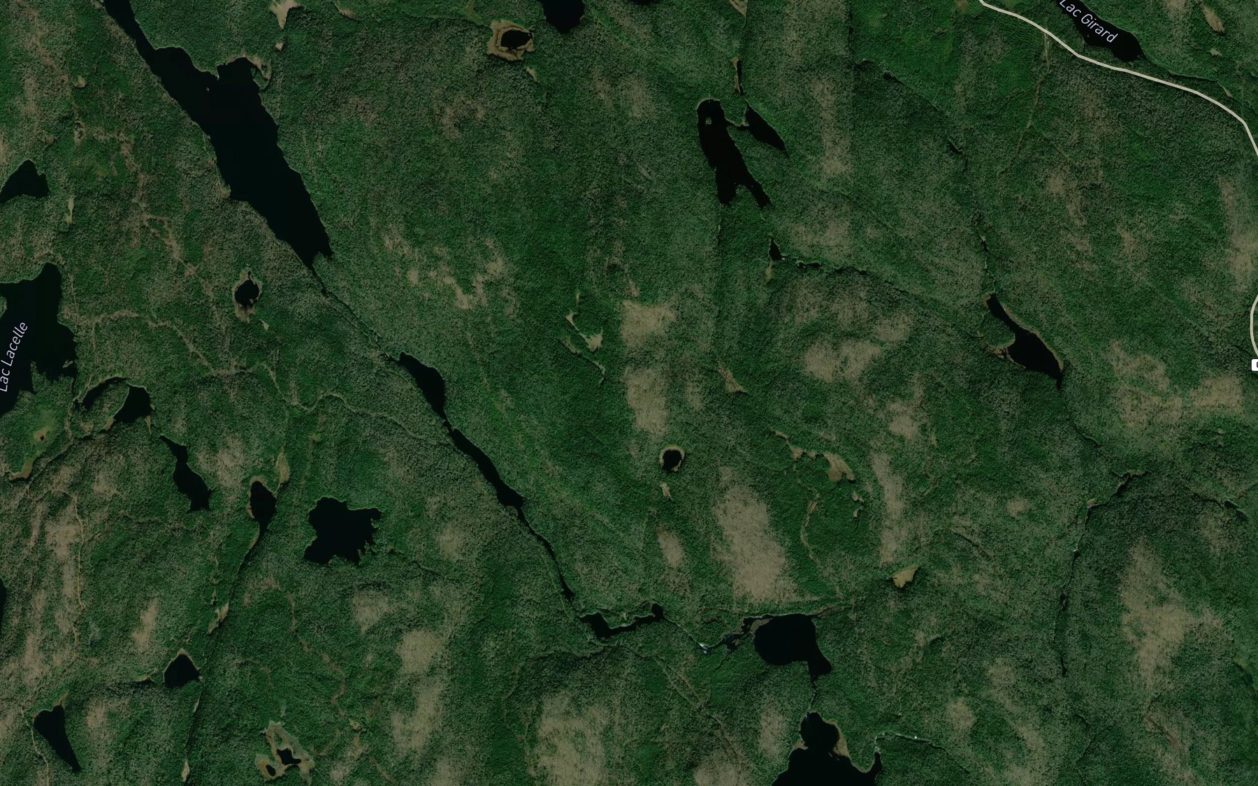 Satellite map of the Lac Oreille