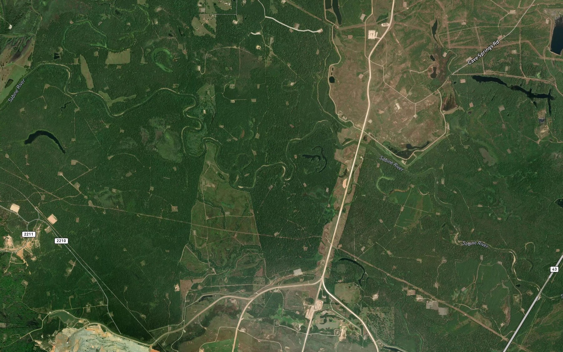 Satellite map of the Black Slough