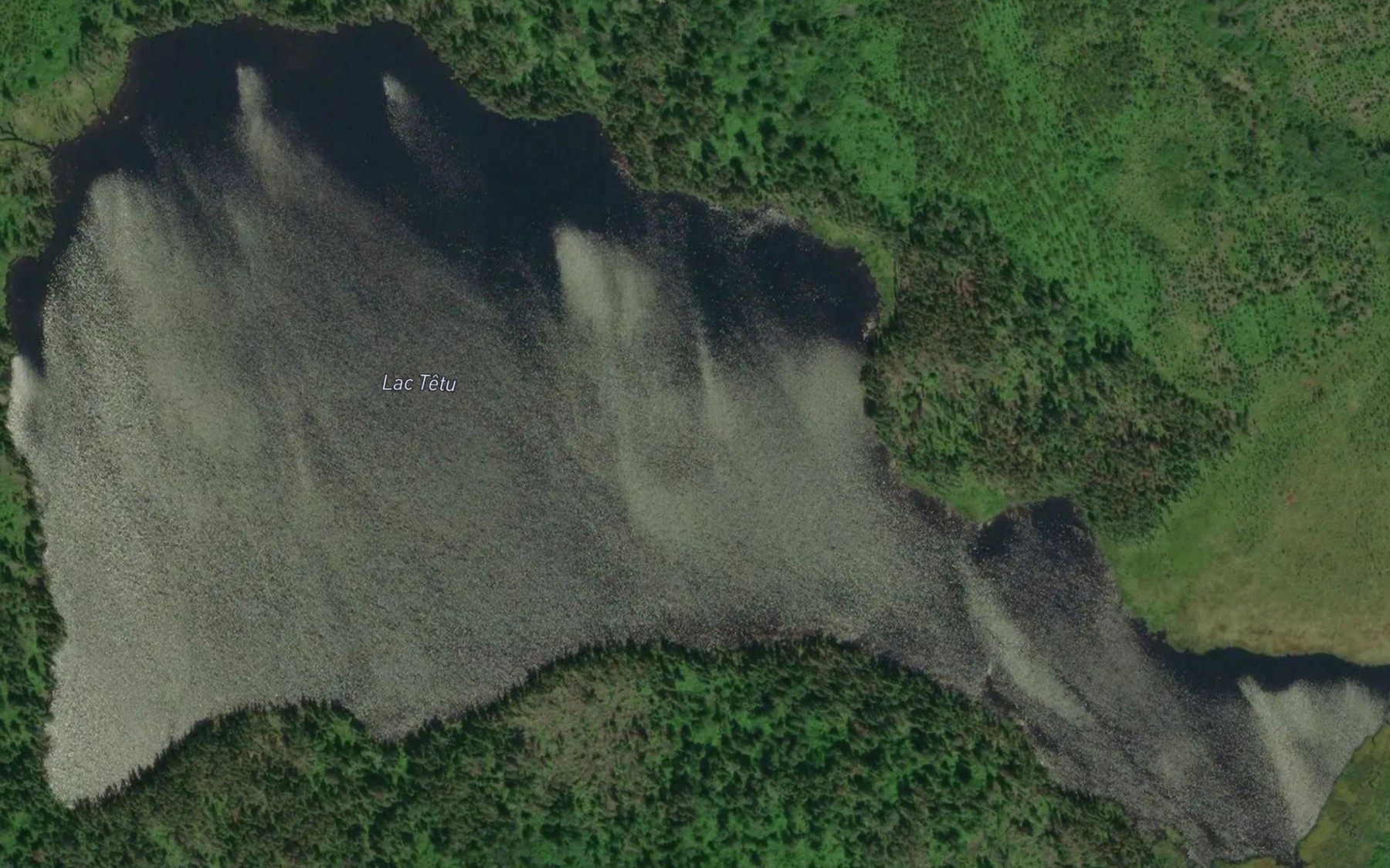 Satellite map of the Lac Tetu
