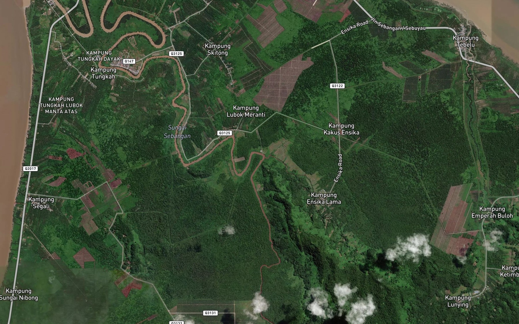 Satellite map of the Sungai Terusan