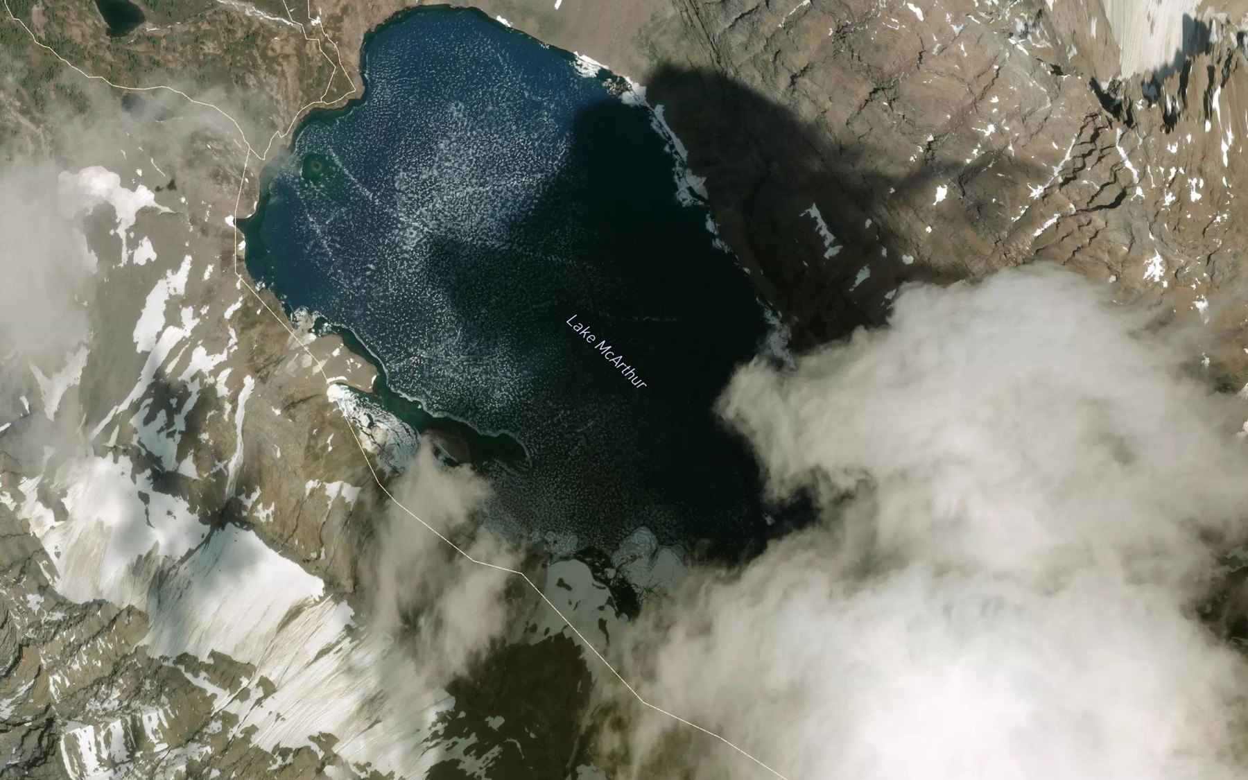 Satellite map of the Lake McArthur
