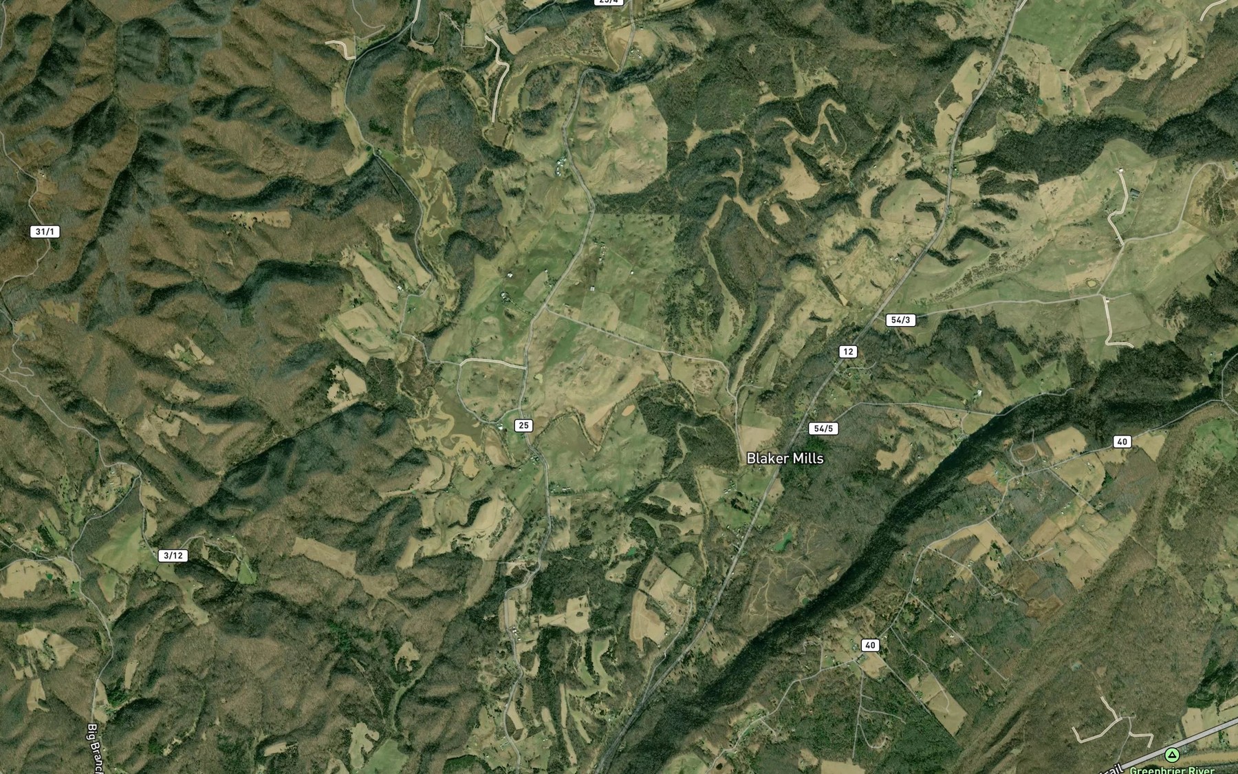 Satellite map of the Big Spring