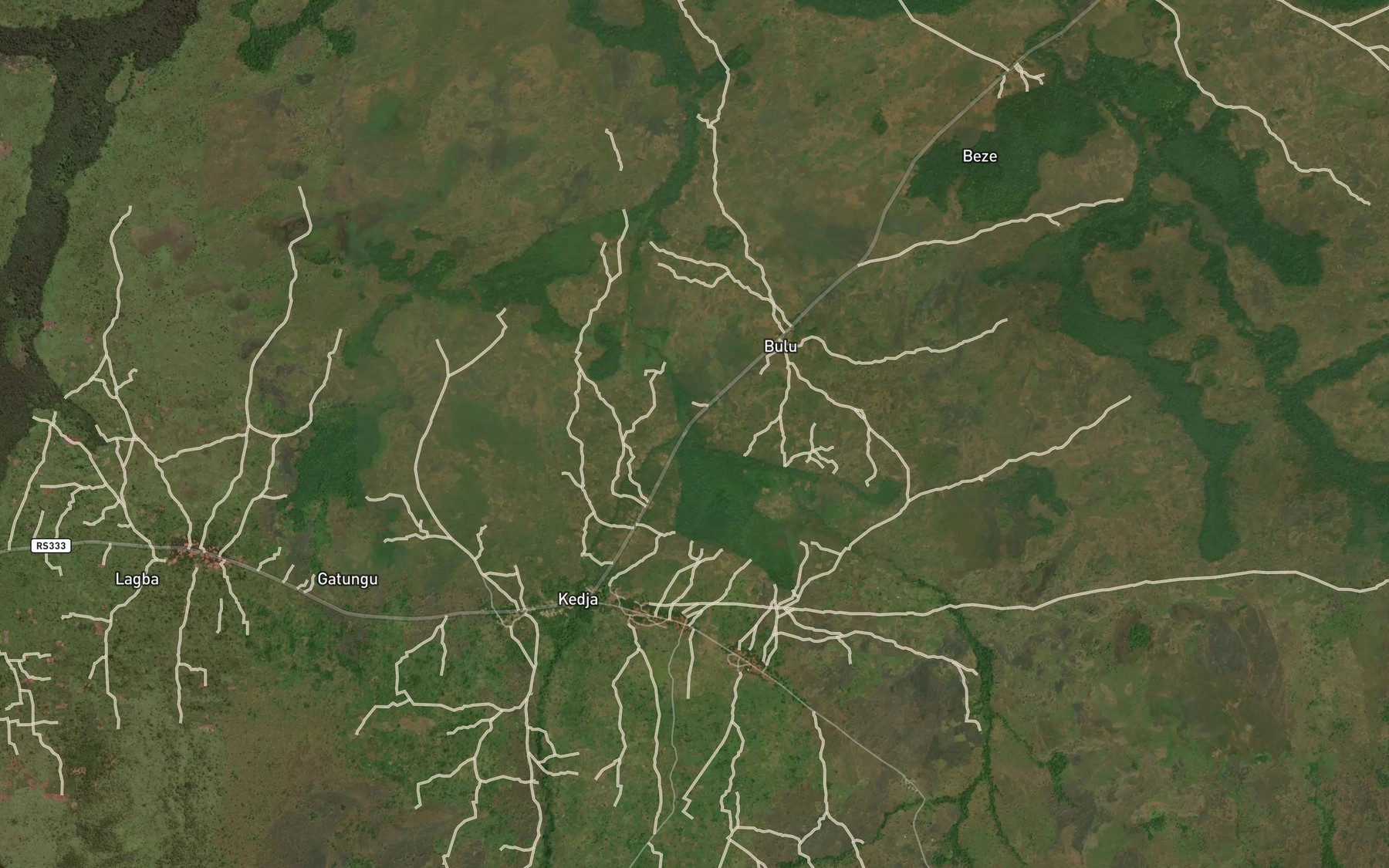 Satellite map of the Fuena