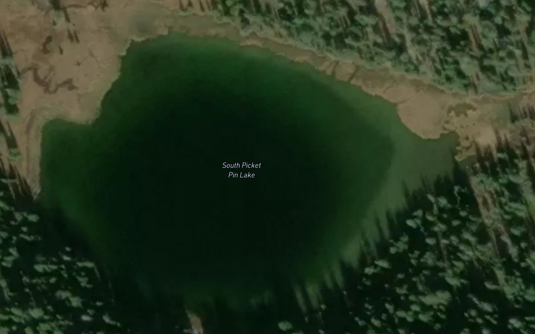 Satellite map of the South Picket Pin Lake