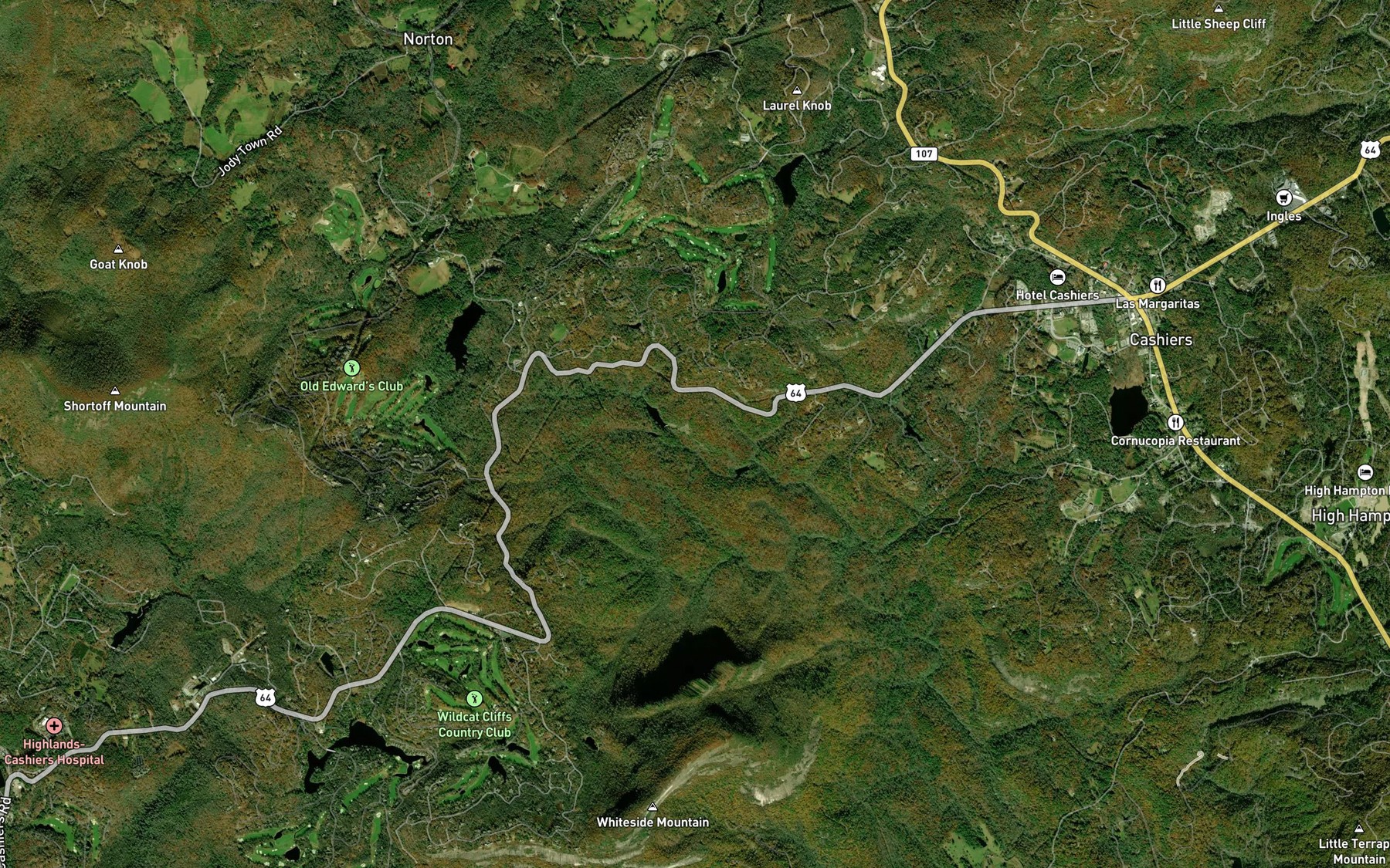 Satellite map of the Richard Wood Upper Lake