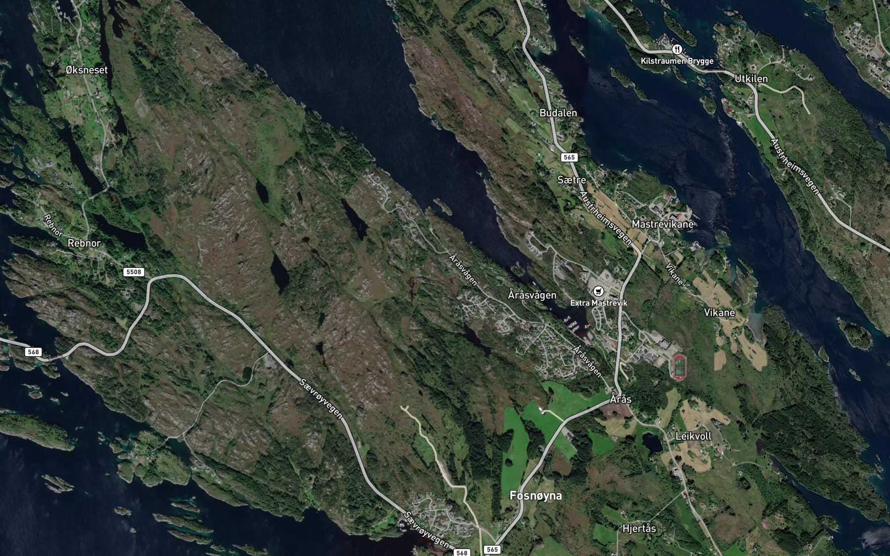 Satellite map of the Litletjorna