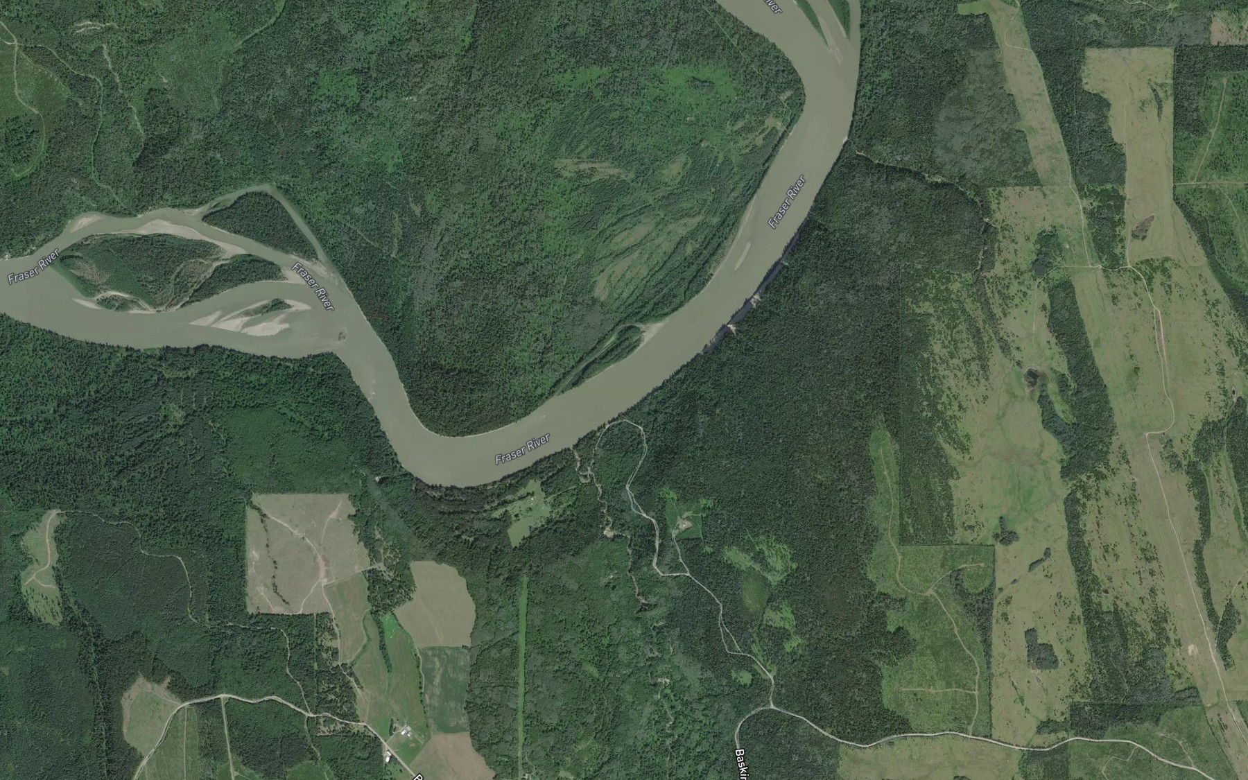 Satellite map of the Whites Landing Creek