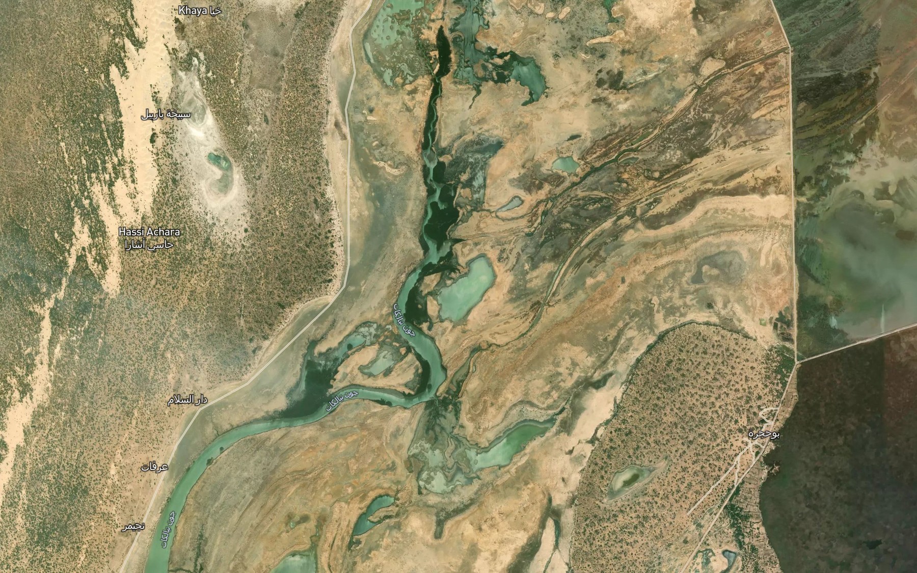 Satellite map of the Bell