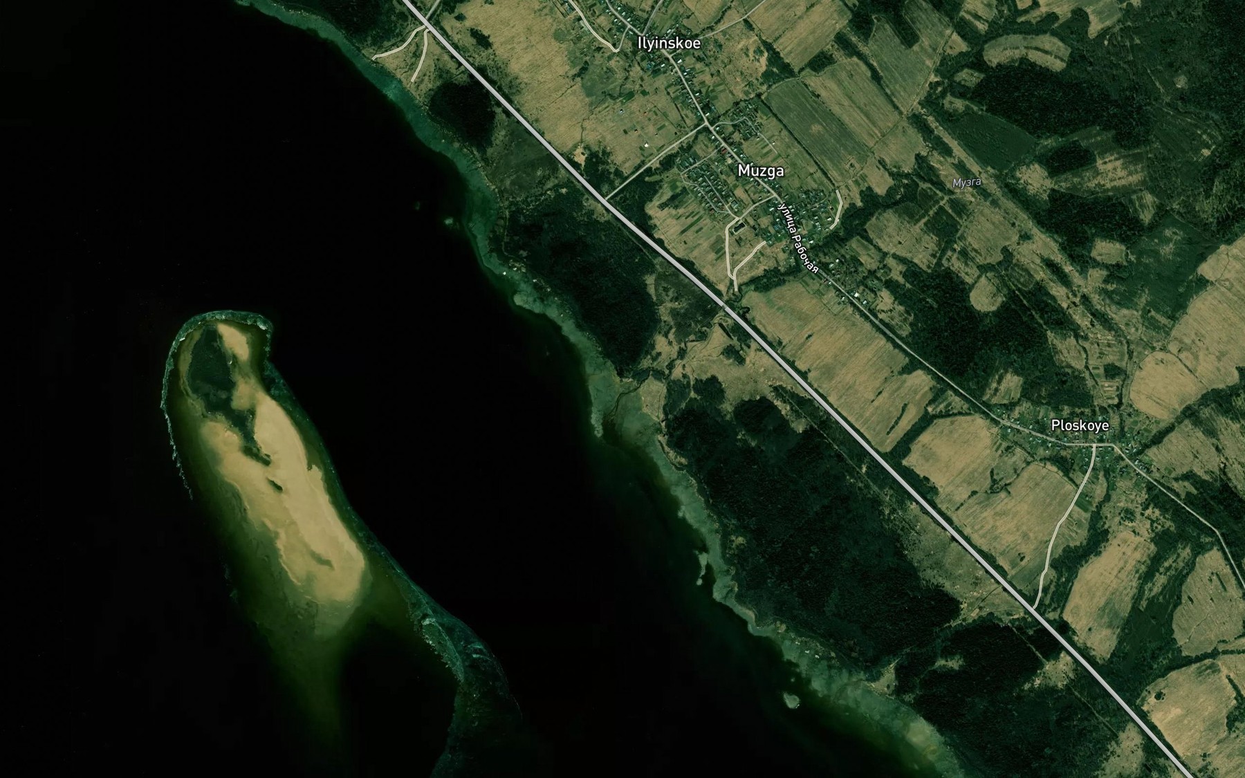 Satellite map of the Muzga