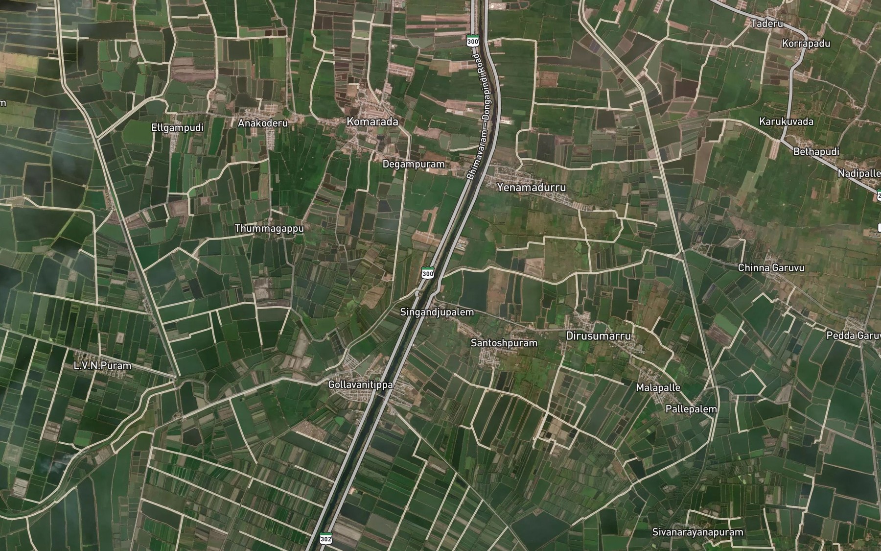 Satellite map of the Uppukodu Drain