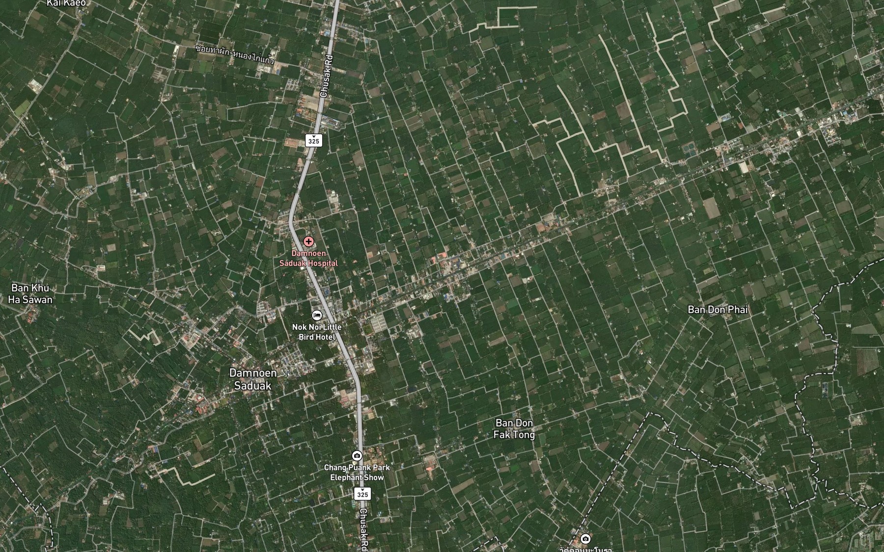Satellite map of the Khlong Ton Wa
