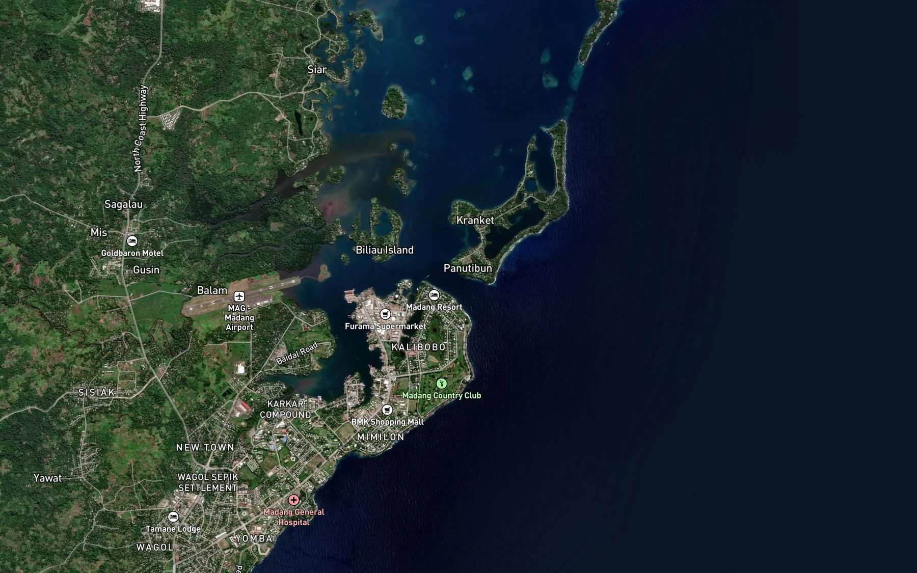 Satellite map of the Dallman Passage