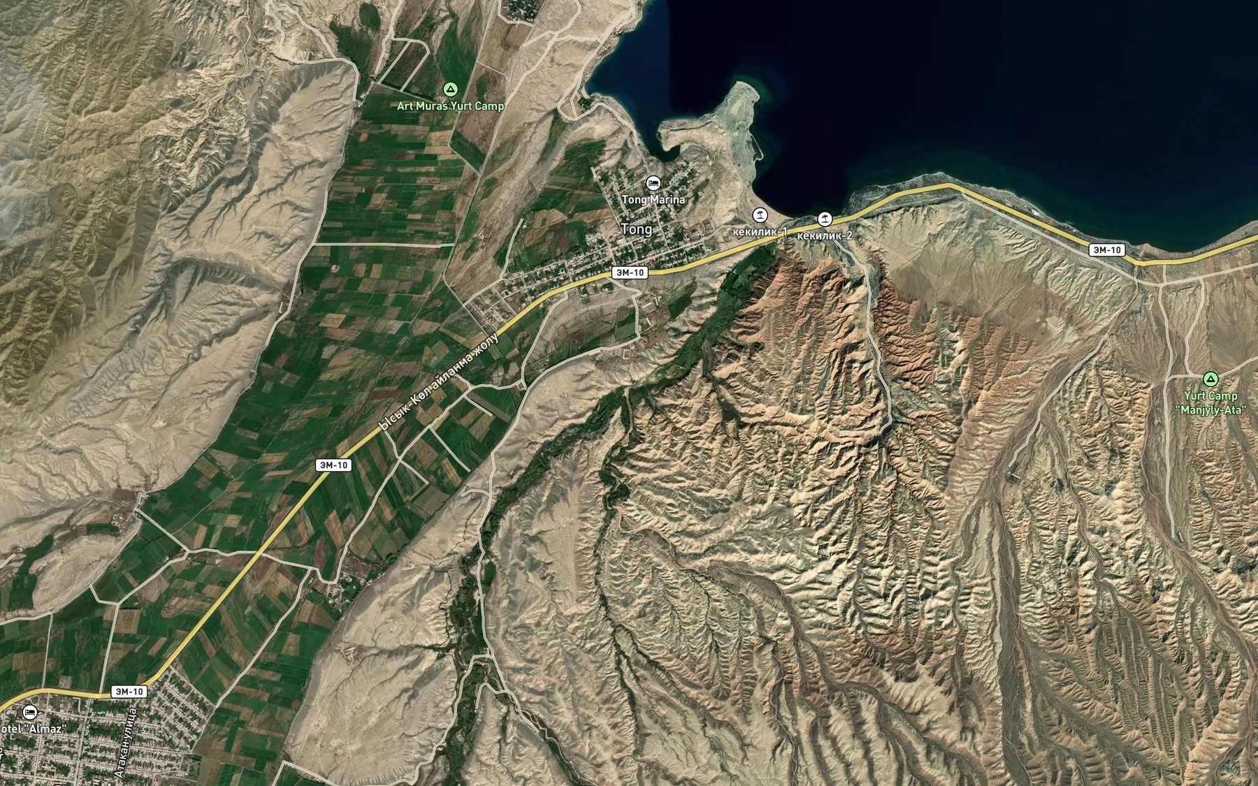 Satellite map of the Keklikbulak
