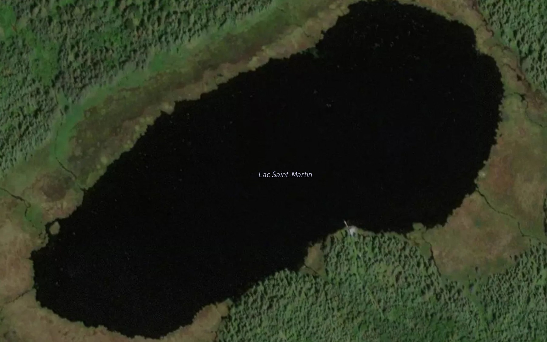 Satellite map of the Lac Saint-Martin
