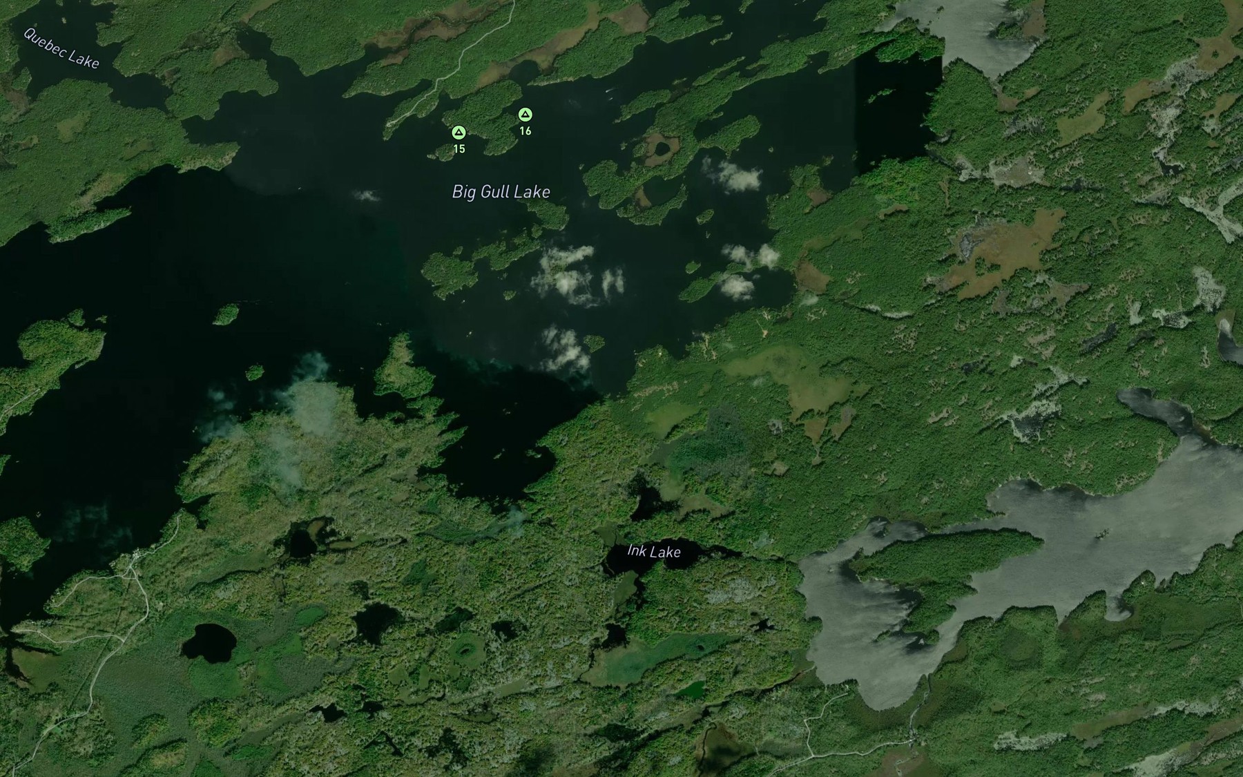 Satellite map of the East Bay