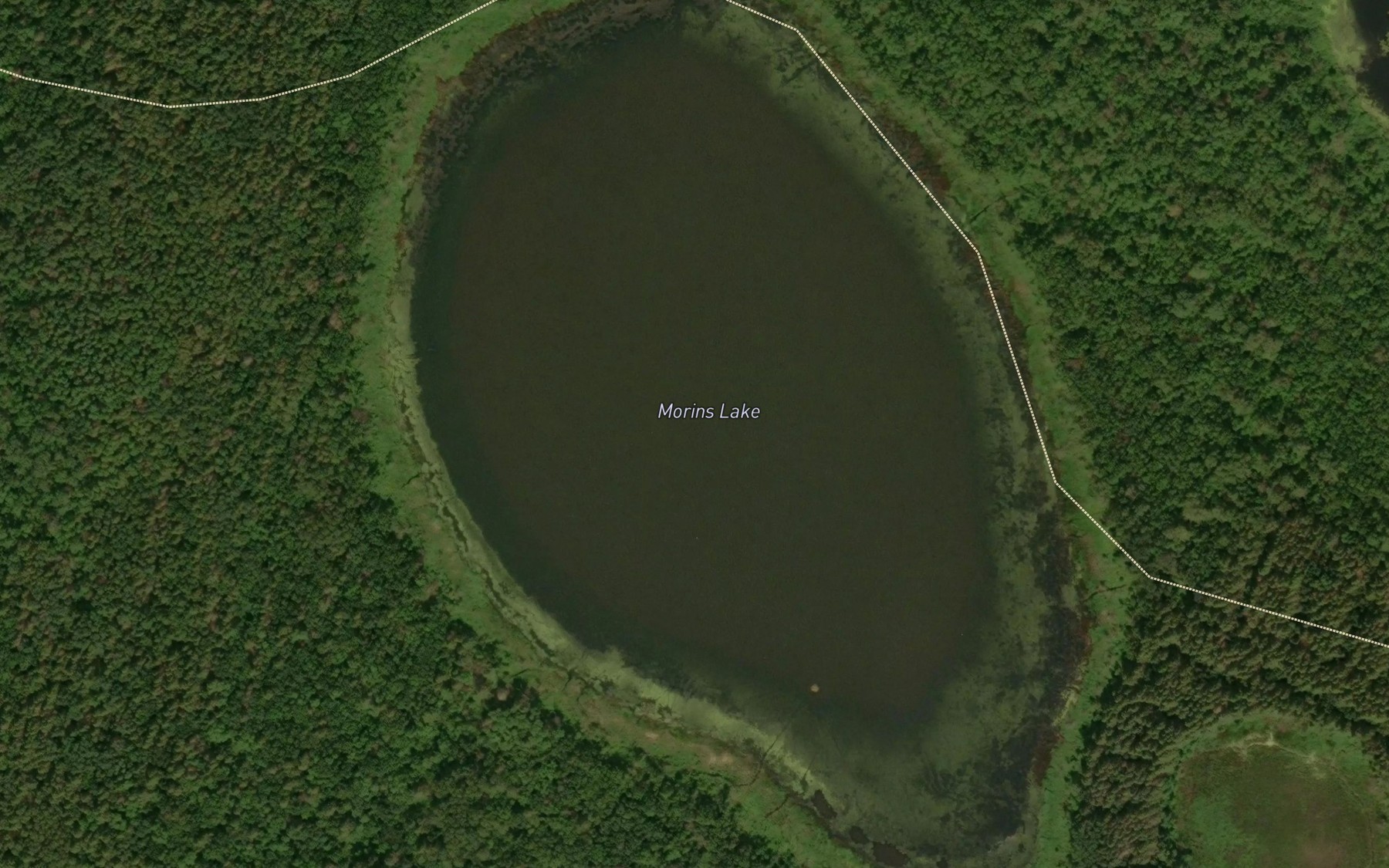 Satellite map of the Morins Lake