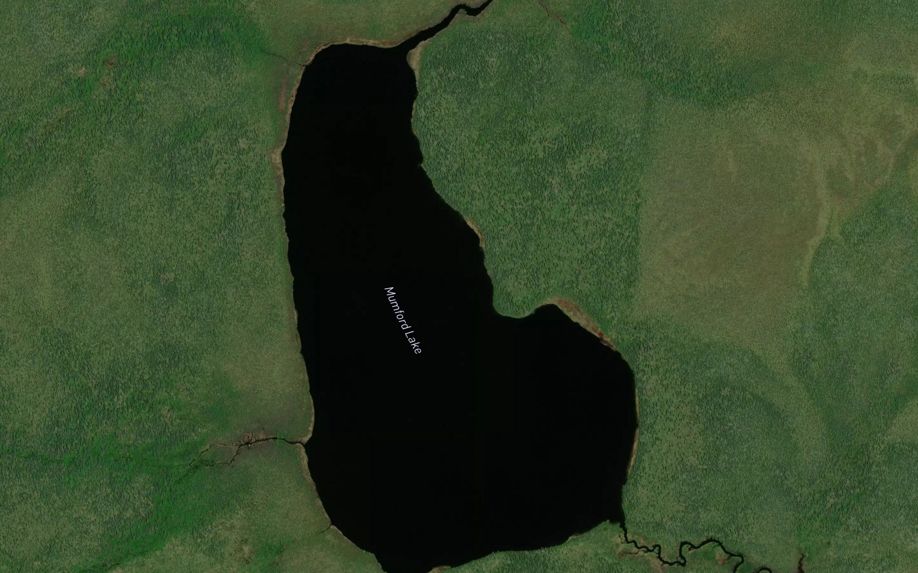 Satellite map of the Mumford Lake