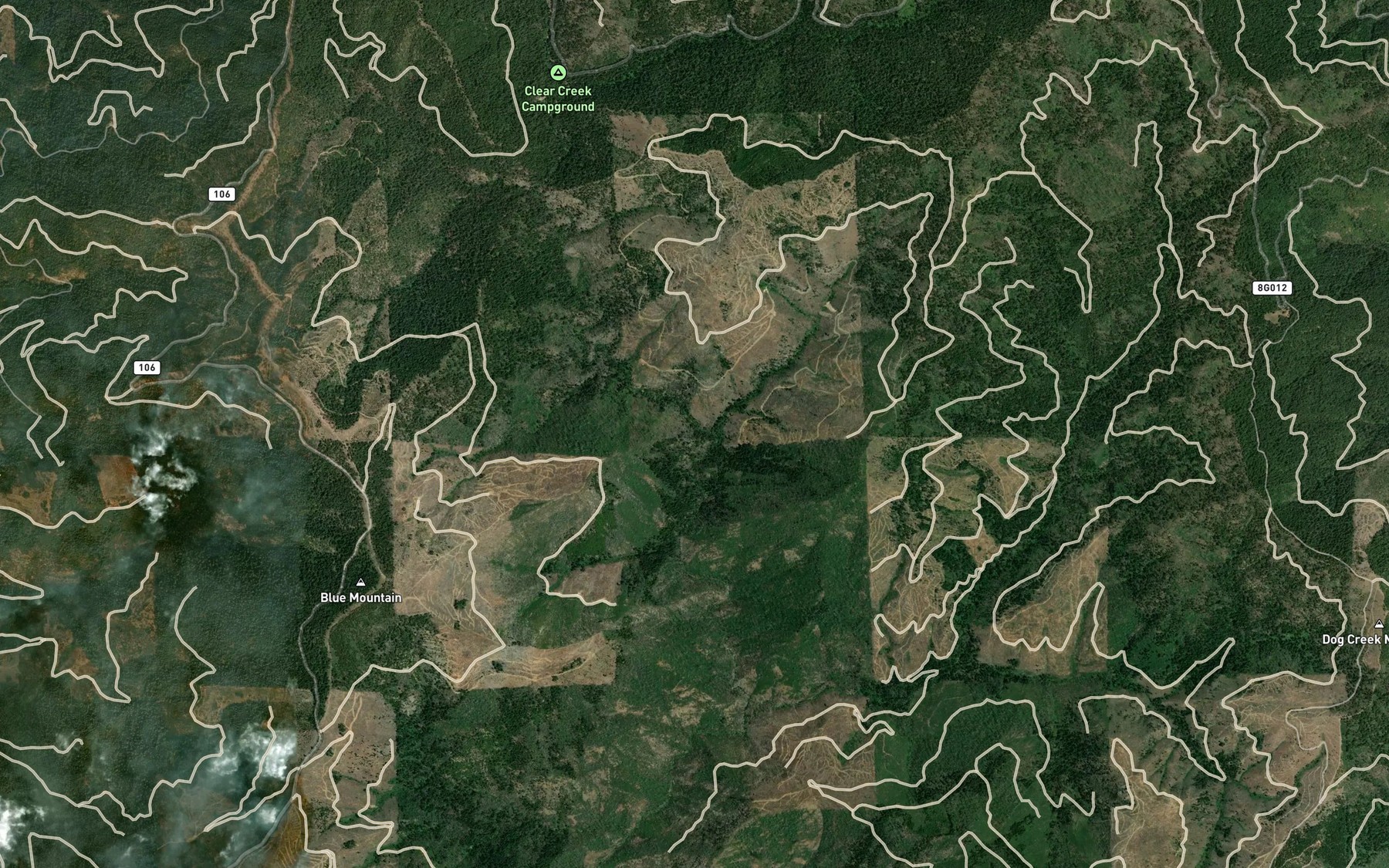 Satellite map of the Onion Creek