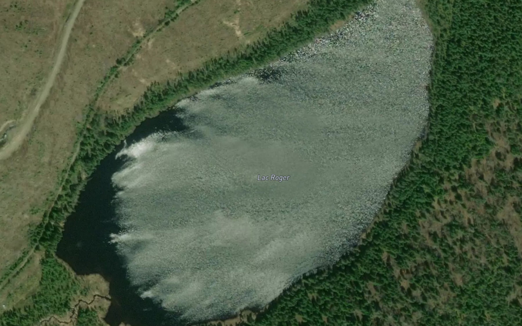 Satellite map of the Lac Roger