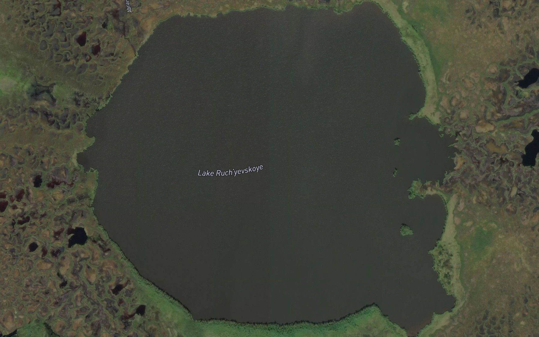 Satellite map of the Ozero Ruch'yevskoye