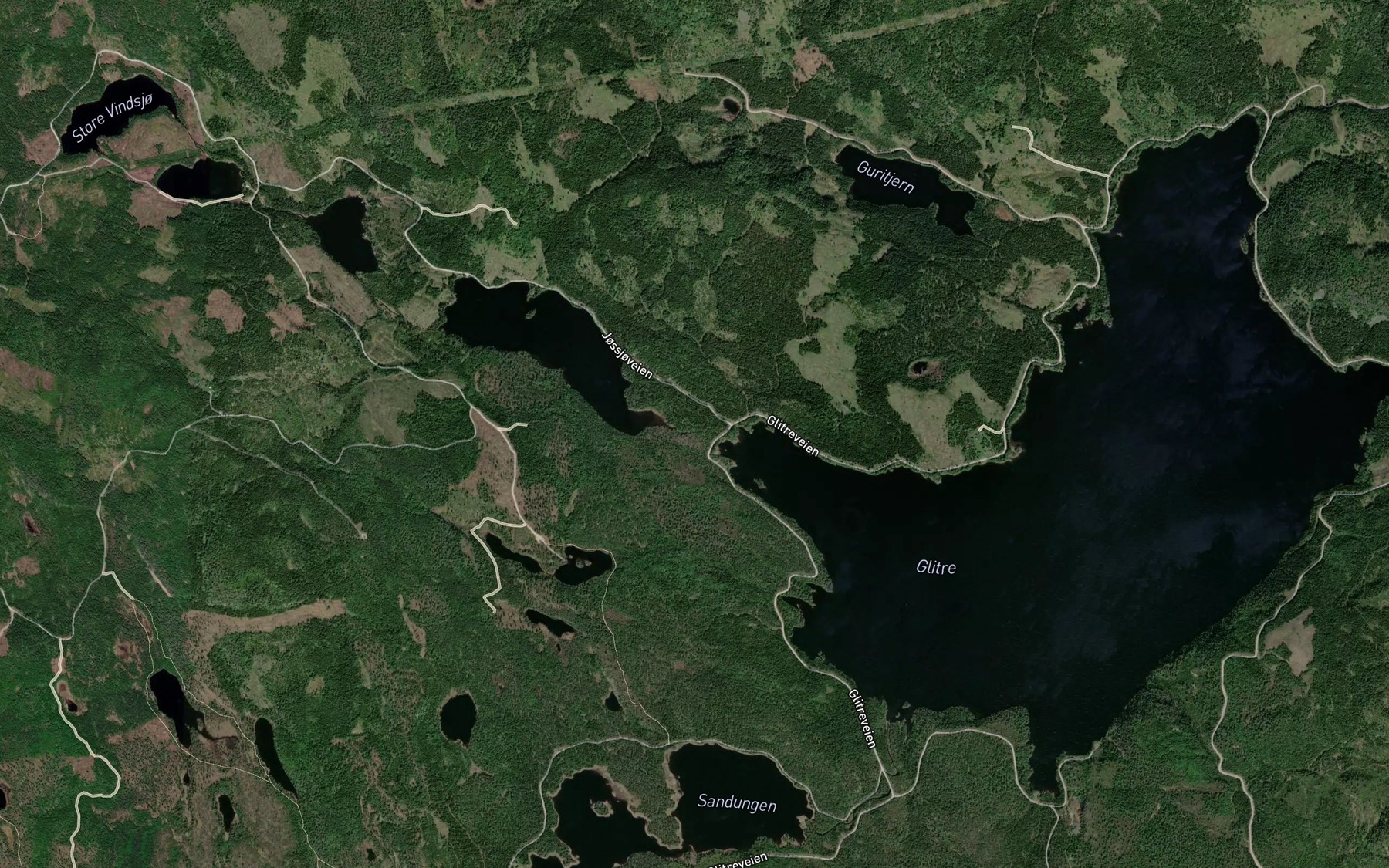 Satellite map of the Jossjobekken