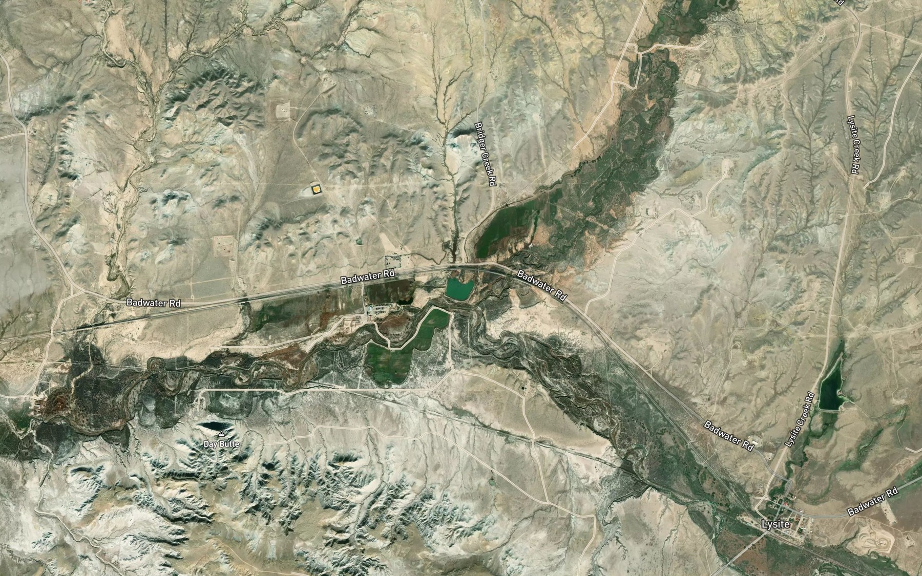 Satellite map of the Days Reservoir