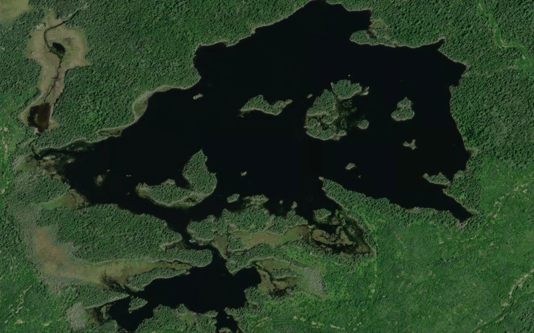 Satellite map of the Swanson Lake
