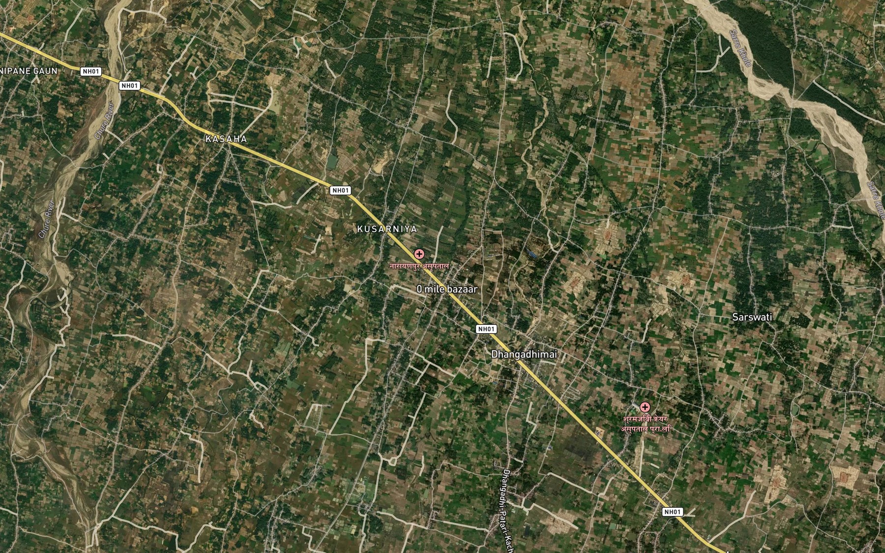 Satellite map of the Chituwa Khola