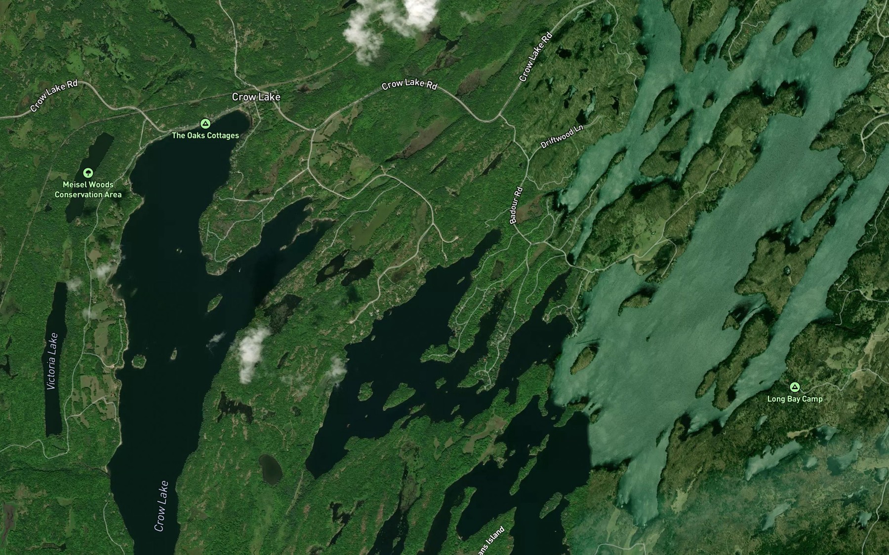 Satellite map of the Mud Bay