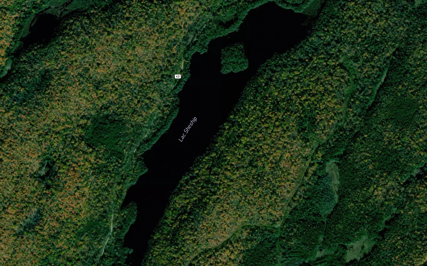 Satellite map of the Lac Sheship
