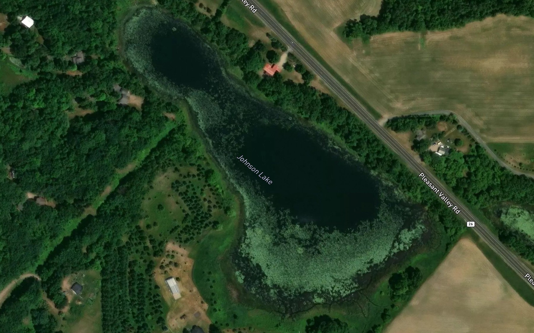 Satellite map of the Johnson Lake