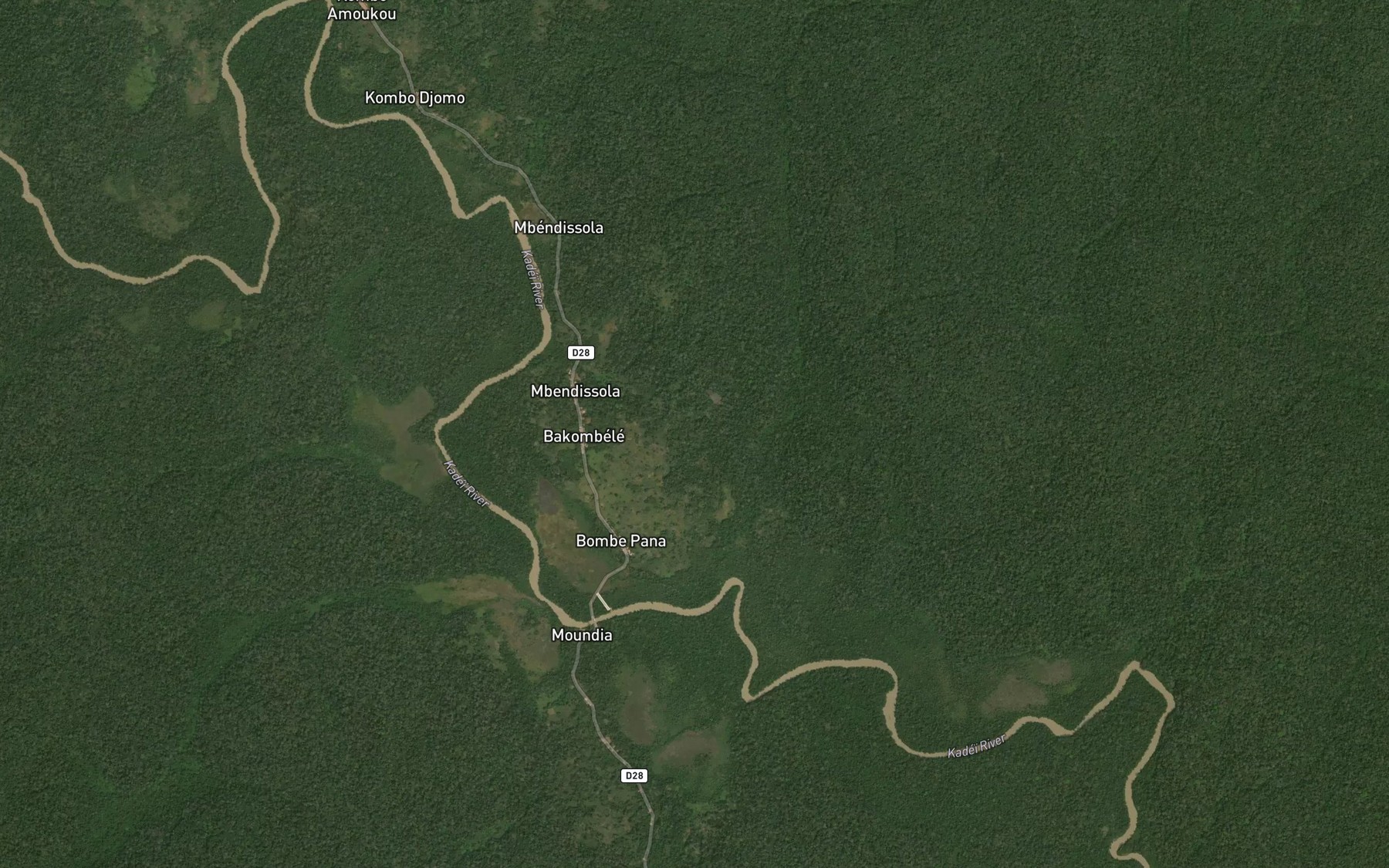 Satellite map of the Mbondou