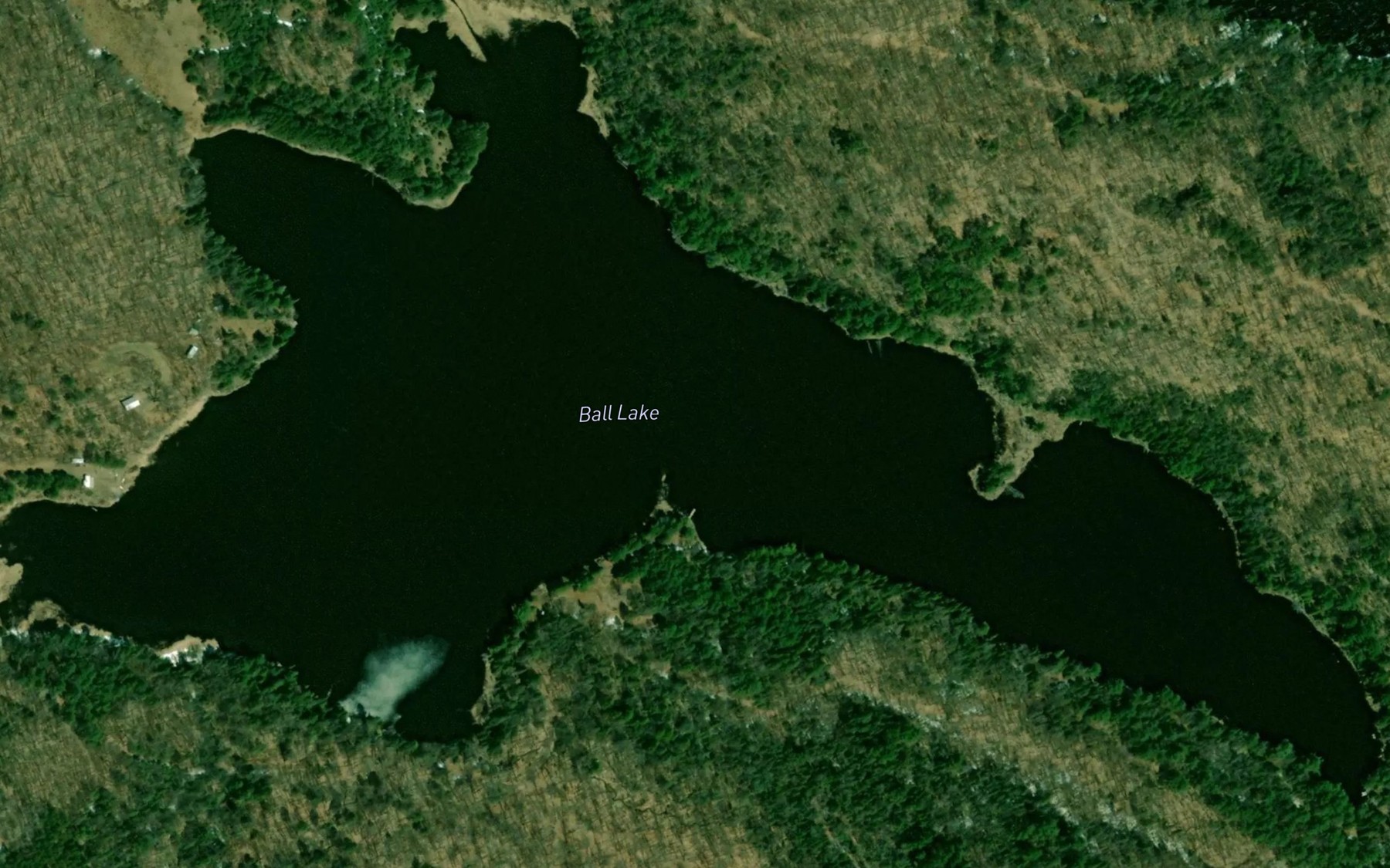 Satellite map of the Ball Lake