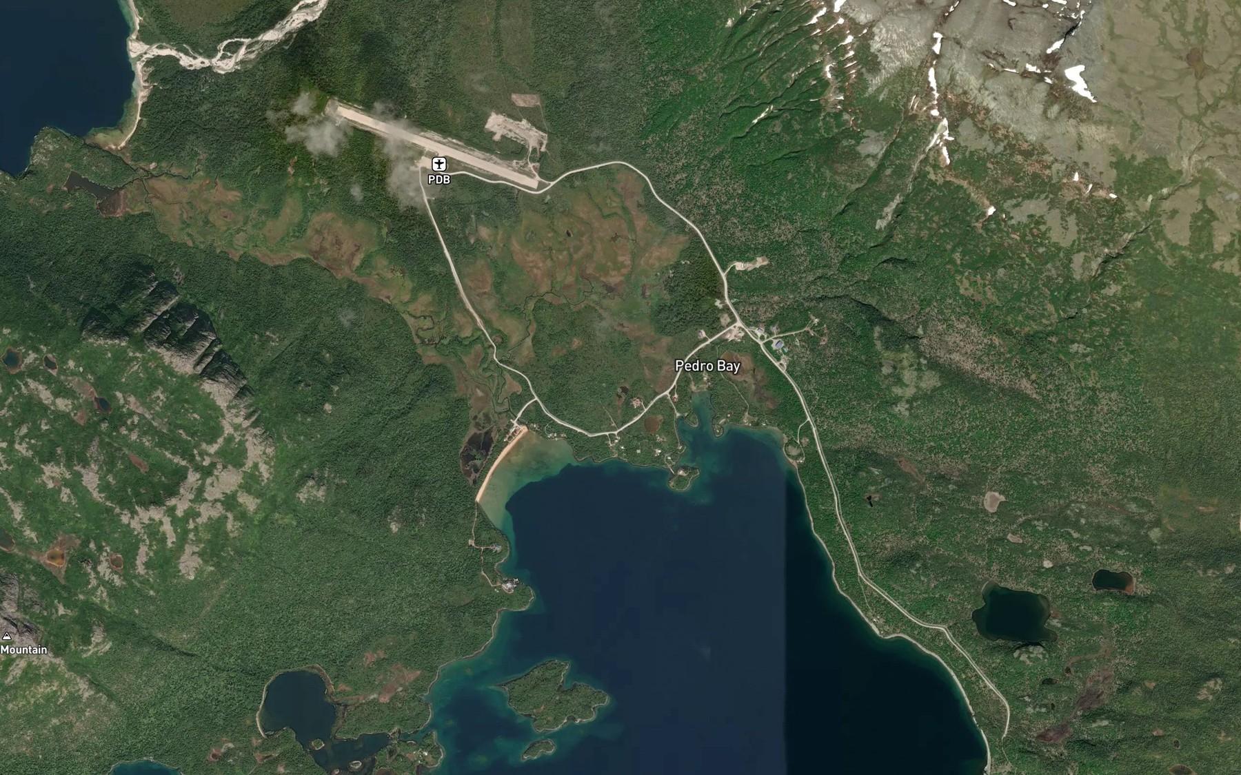 Satellite map of the Second Pond