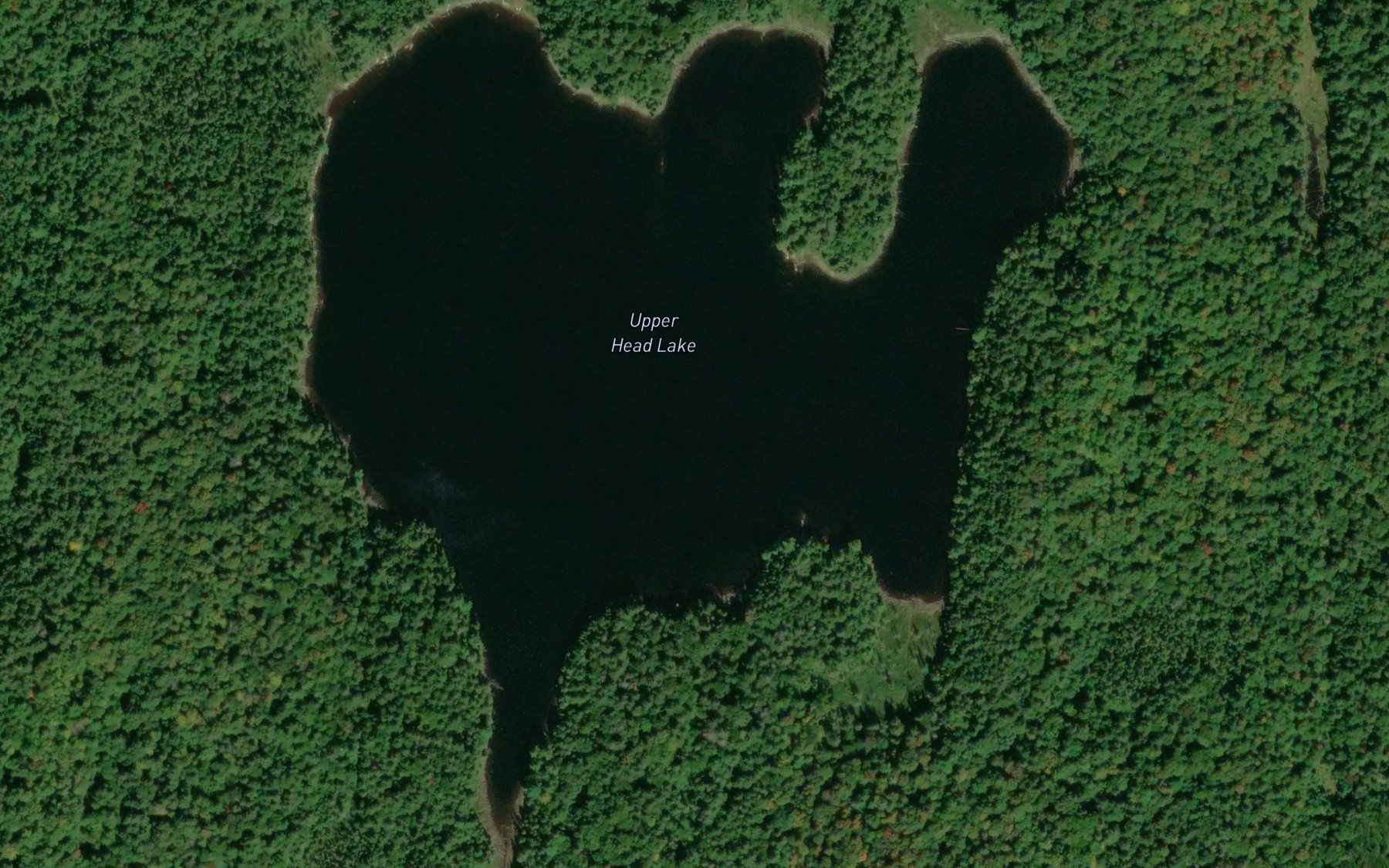 Satellite map of the Upper Head Lake