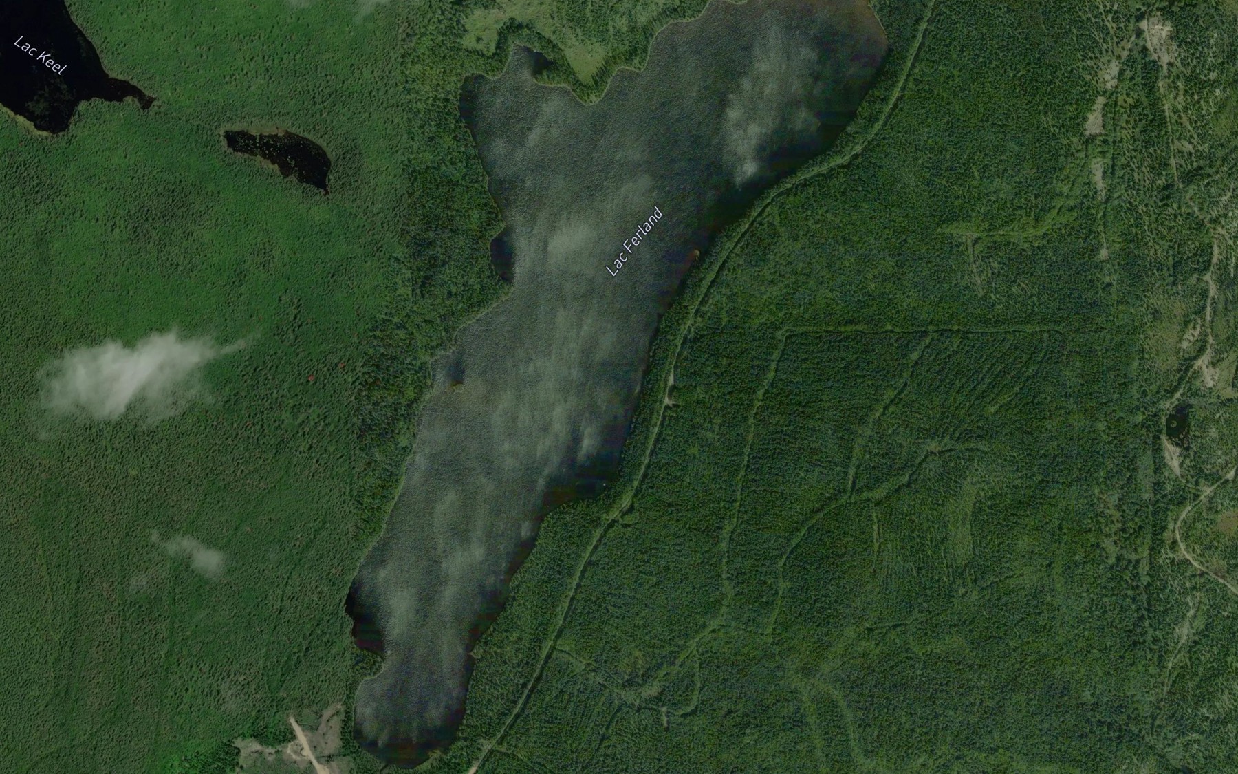 Satellite map of the Lac Ferland
