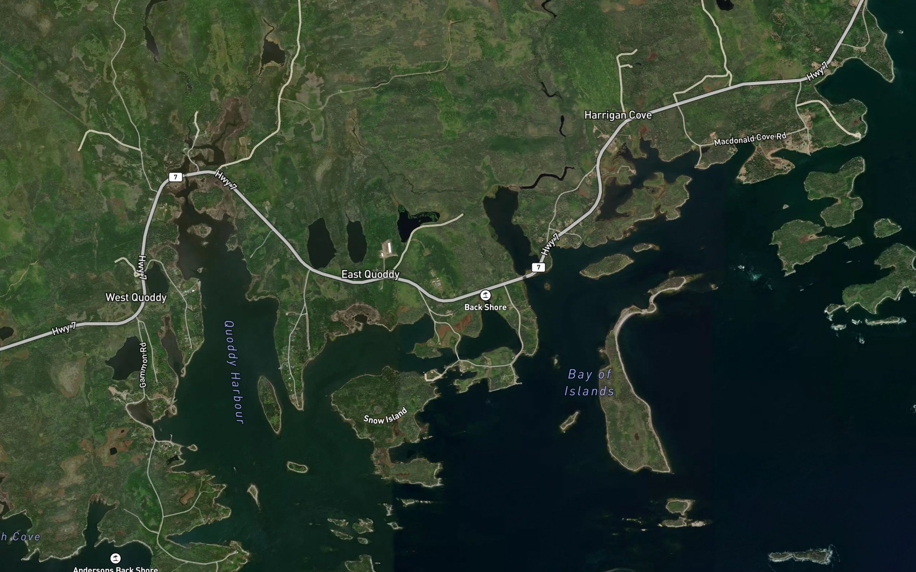 Satellite map of the Shiers Pond