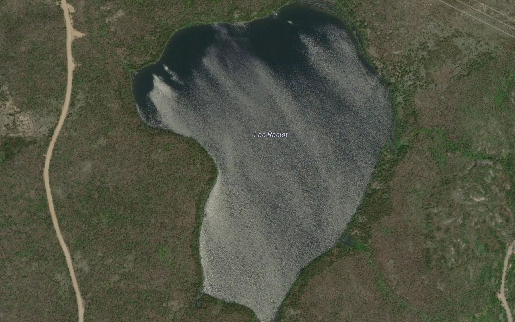 Satellite map of the Lac Raclot