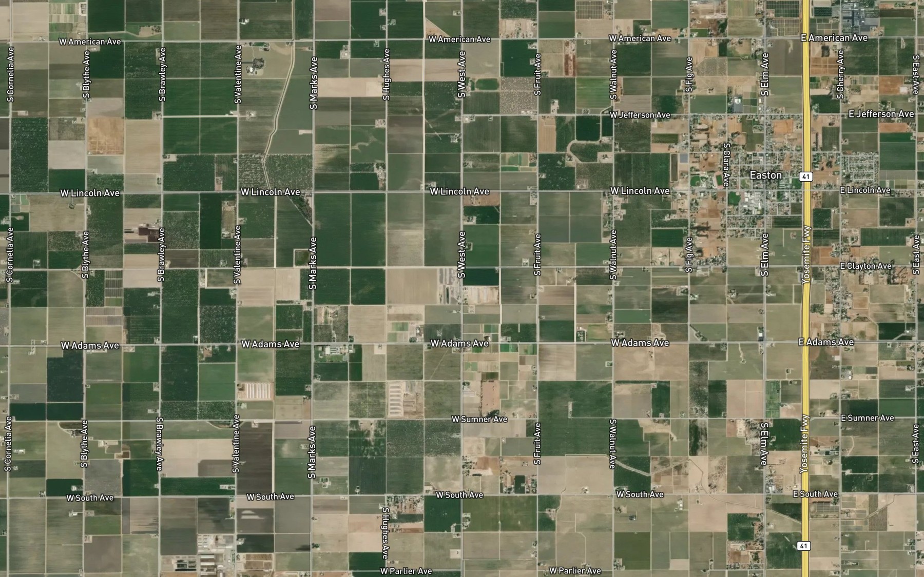 Satellite map of the American Colony Number Four Canal