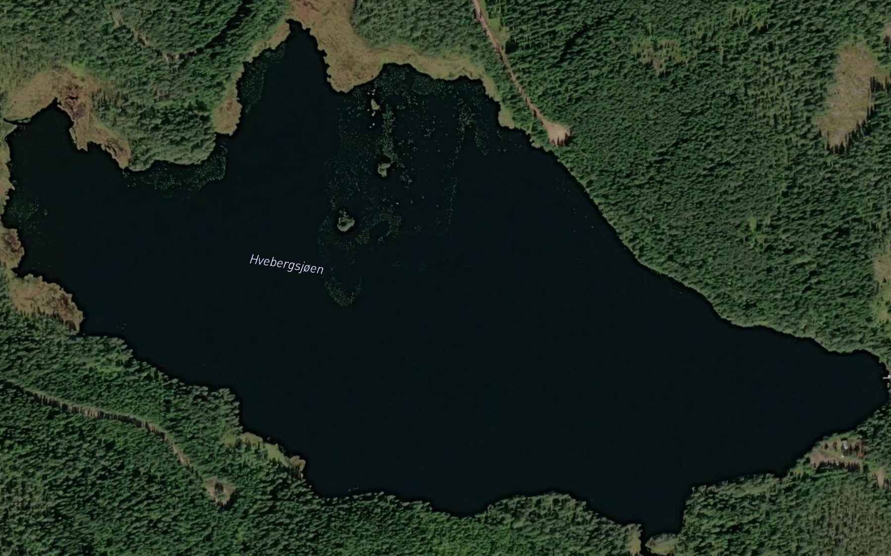 Satellite map of the Hvebergsjoen