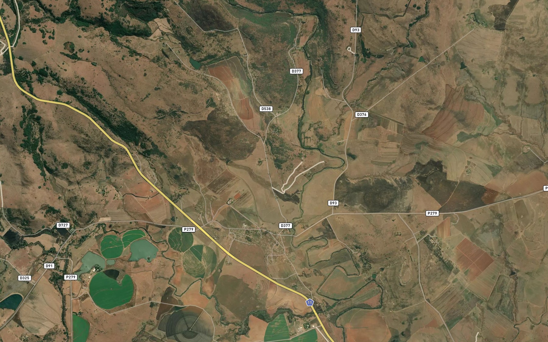 Satellite map of the Bundane