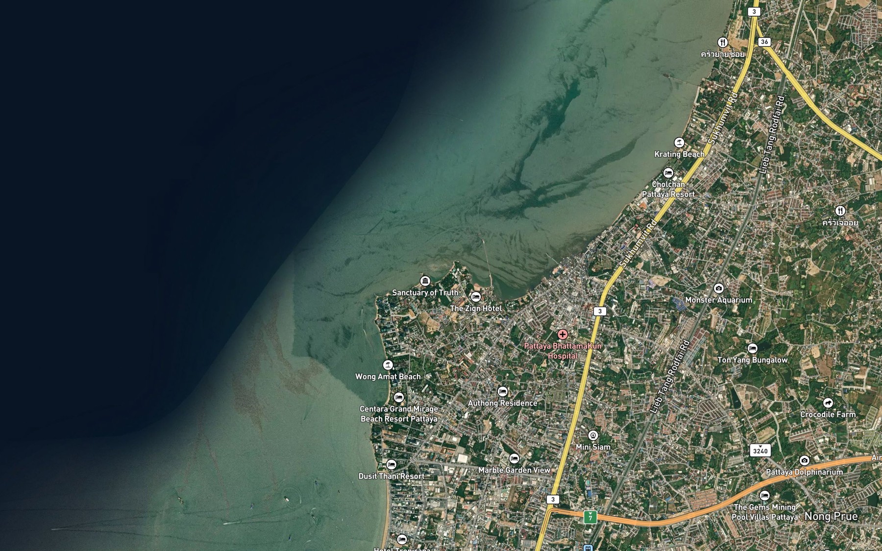 Satellite map of the Ao Pho Bai