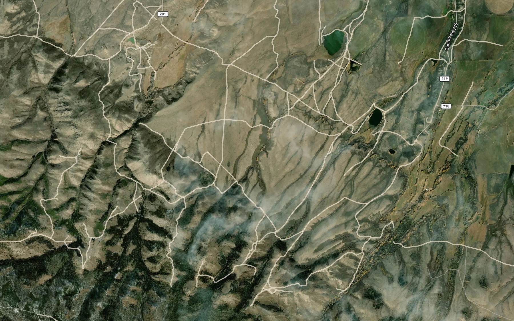 Satellite map of the Pole Canyon Creek
